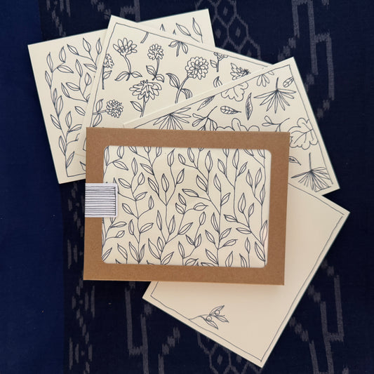 Notecard Set - Leaves and Flowers